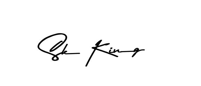 Use a signature maker to create a handwritten signature online. With this signature software, you can design (Asem Kandis PERSONAL USE) your own signature for name Sk King. Sk King signature style 9 images and pictures png