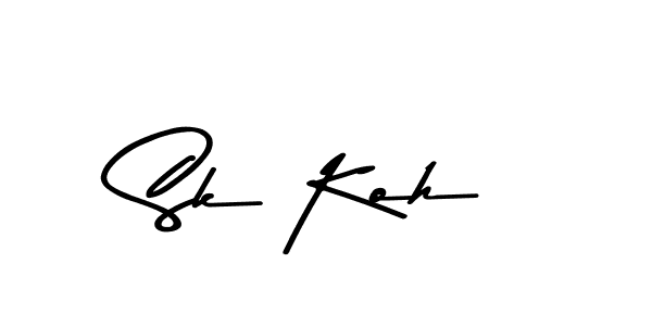 Use a signature maker to create a handwritten signature online. With this signature software, you can design (Asem Kandis PERSONAL USE) your own signature for name Sk Koh. Sk Koh signature style 9 images and pictures png