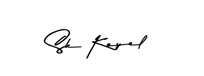 How to make Sk Koyel name signature. Use Asem Kandis PERSONAL USE style for creating short signs online. This is the latest handwritten sign. Sk Koyel signature style 9 images and pictures png