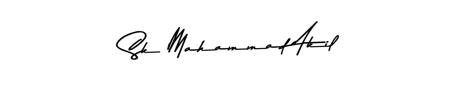 How to make Sk Mahammad Akil name signature. Use Asem Kandis PERSONAL USE style for creating short signs online. This is the latest handwritten sign. Sk Mahammad Akil signature style 9 images and pictures png