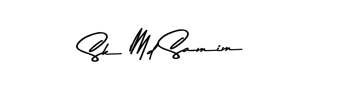 Create a beautiful signature design for name Sk Md Samim. With this signature (Asem Kandis PERSONAL USE) fonts, you can make a handwritten signature for free. Sk Md Samim signature style 9 images and pictures png
