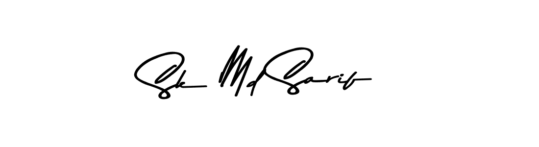 Create a beautiful signature design for name Sk Md Sarif. With this signature (Asem Kandis PERSONAL USE) fonts, you can make a handwritten signature for free. Sk Md Sarif signature style 9 images and pictures png