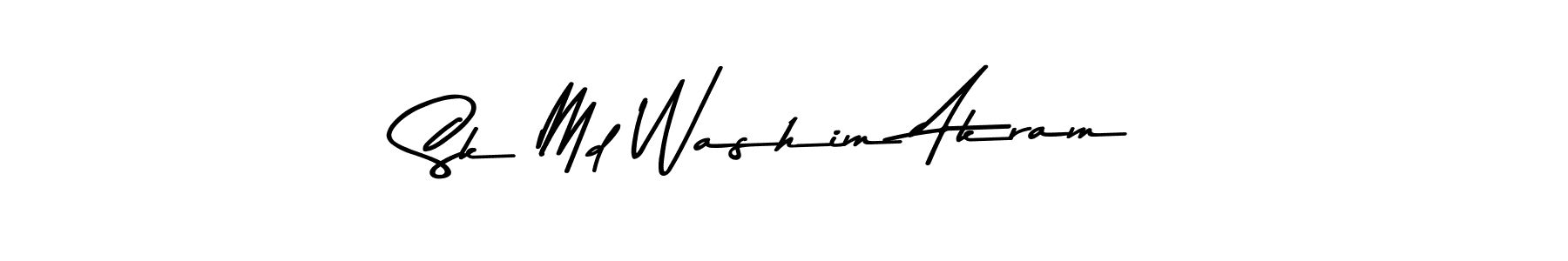 Use a signature maker to create a handwritten signature online. With this signature software, you can design (Asem Kandis PERSONAL USE) your own signature for name Sk Md Washim Akram. Sk Md Washim Akram signature style 9 images and pictures png