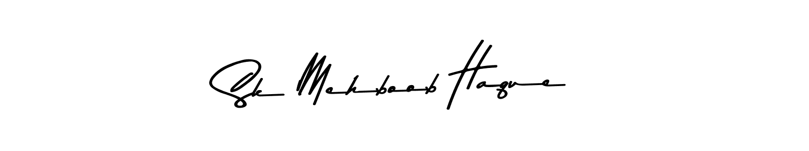 How to make Sk Mehboob Haque name signature. Use Asem Kandis PERSONAL USE style for creating short signs online. This is the latest handwritten sign. Sk Mehboob Haque signature style 9 images and pictures png