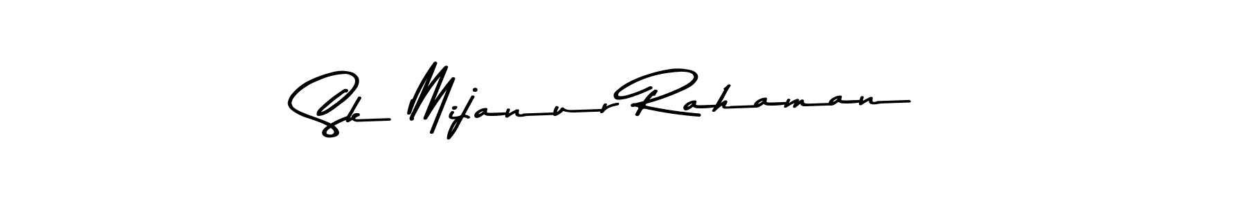 Create a beautiful signature design for name Sk Mijanur Rahaman. With this signature (Asem Kandis PERSONAL USE) fonts, you can make a handwritten signature for free. Sk Mijanur Rahaman signature style 9 images and pictures png