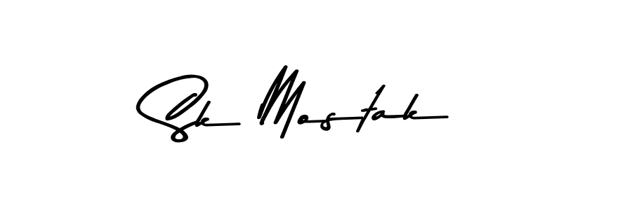 Design your own signature with our free online signature maker. With this signature software, you can create a handwritten (Asem Kandis PERSONAL USE) signature for name Sk Mostak. Sk Mostak signature style 9 images and pictures png