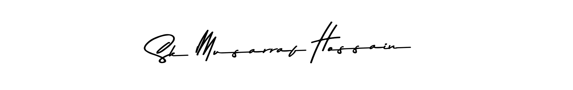 Create a beautiful signature design for name Sk Musarraf Hossain. With this signature (Asem Kandis PERSONAL USE) fonts, you can make a handwritten signature for free. Sk Musarraf Hossain signature style 9 images and pictures png
