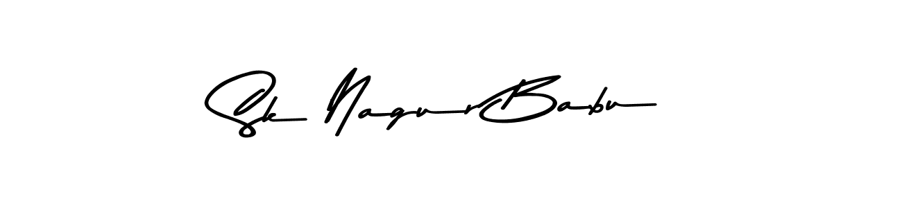 Sk Nagur Babu stylish signature style. Best Handwritten Sign (Asem Kandis PERSONAL USE) for my name. Handwritten Signature Collection Ideas for my name Sk Nagur Babu. Sk Nagur Babu signature style 9 images and pictures png
