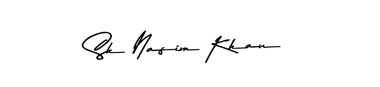 The best way (Asem Kandis PERSONAL USE) to make a short signature is to pick only two or three words in your name. The name Sk Nasim Khan include a total of six letters. For converting this name. Sk Nasim Khan signature style 9 images and pictures png