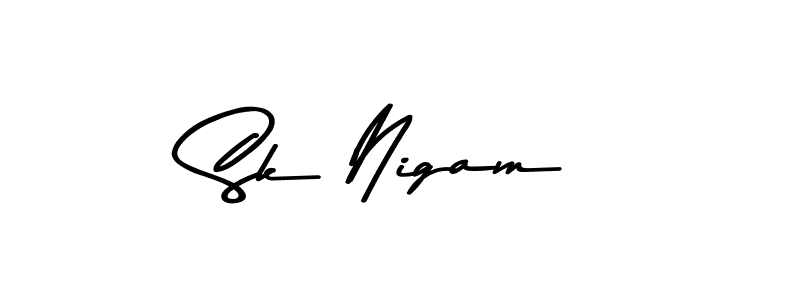 Sk Nigam stylish signature style. Best Handwritten Sign (Asem Kandis PERSONAL USE) for my name. Handwritten Signature Collection Ideas for my name Sk Nigam. Sk Nigam signature style 9 images and pictures png