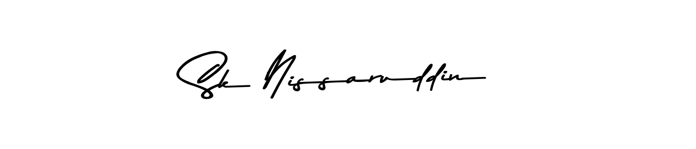 How to make Sk Nissaruddin name signature. Use Asem Kandis PERSONAL USE style for creating short signs online. This is the latest handwritten sign. Sk Nissaruddin signature style 9 images and pictures png