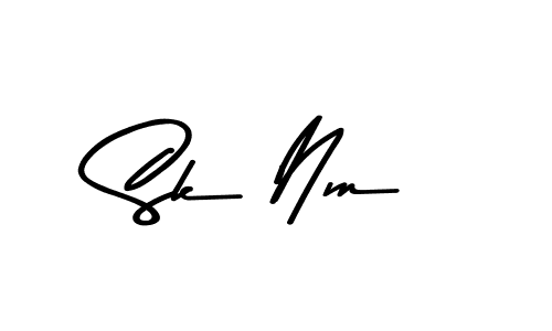 How to make Sk Nm name signature. Use Asem Kandis PERSONAL USE style for creating short signs online. This is the latest handwritten sign. Sk Nm signature style 9 images and pictures png