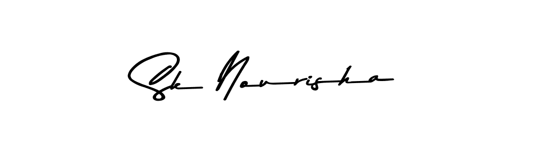 The best way (Asem Kandis PERSONAL USE) to make a short signature is to pick only two or three words in your name. The name Sk Nourisha include a total of six letters. For converting this name. Sk Nourisha signature style 9 images and pictures png