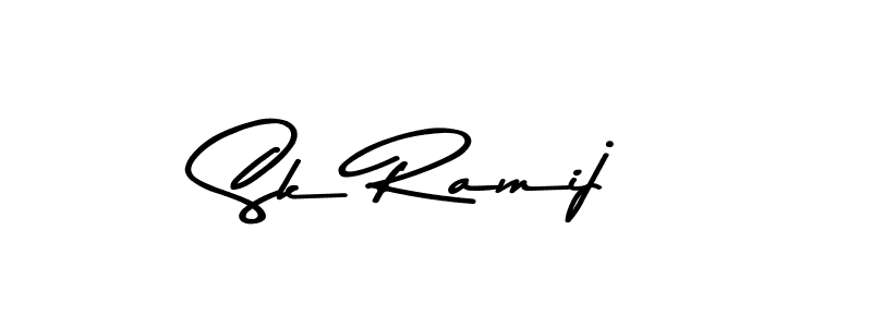 Design your own signature with our free online signature maker. With this signature software, you can create a handwritten (Asem Kandis PERSONAL USE) signature for name Sk Ramij. Sk Ramij signature style 9 images and pictures png