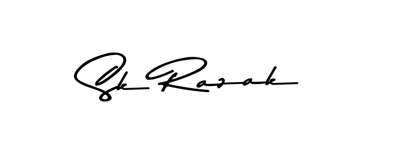 Make a beautiful signature design for name Sk Razak. With this signature (Asem Kandis PERSONAL USE) style, you can create a handwritten signature for free. Sk Razak signature style 9 images and pictures png