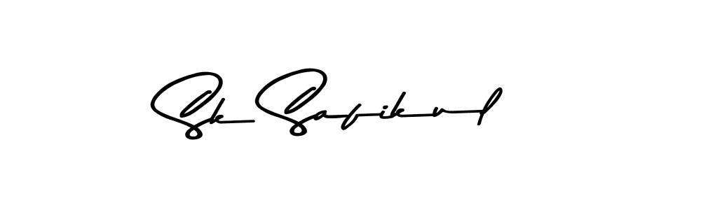 How to make Sk Safikul name signature. Use Asem Kandis PERSONAL USE style for creating short signs online. This is the latest handwritten sign. Sk Safikul signature style 9 images and pictures png