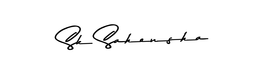 Create a beautiful signature design for name Sk Sahensha. With this signature (Asem Kandis PERSONAL USE) fonts, you can make a handwritten signature for free. Sk Sahensha signature style 9 images and pictures png