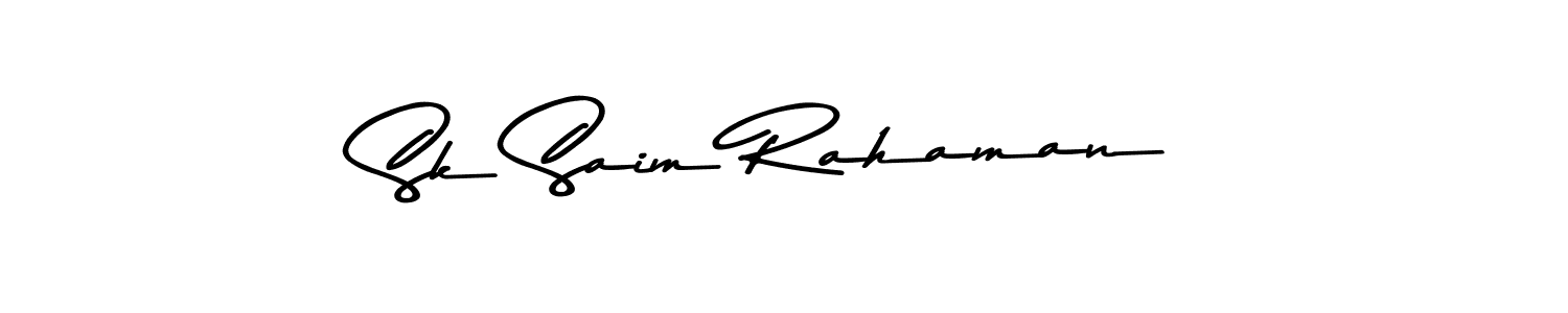 Create a beautiful signature design for name Sk Saim Rahaman. With this signature (Asem Kandis PERSONAL USE) fonts, you can make a handwritten signature for free. Sk Saim Rahaman signature style 9 images and pictures png