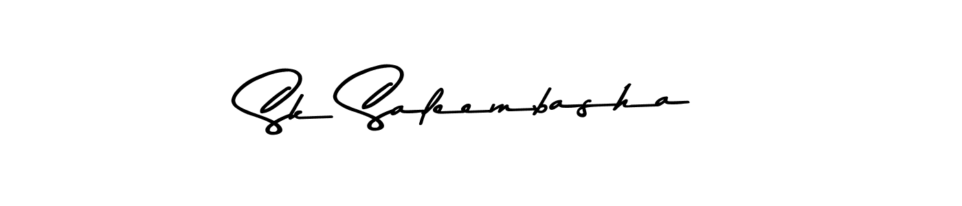 Use a signature maker to create a handwritten signature online. With this signature software, you can design (Asem Kandis PERSONAL USE) your own signature for name Sk Saleembasha. Sk Saleembasha signature style 9 images and pictures png