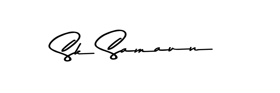 Make a beautiful signature design for name Sk Samaun. With this signature (Asem Kandis PERSONAL USE) style, you can create a handwritten signature for free. Sk Samaun signature style 9 images and pictures png