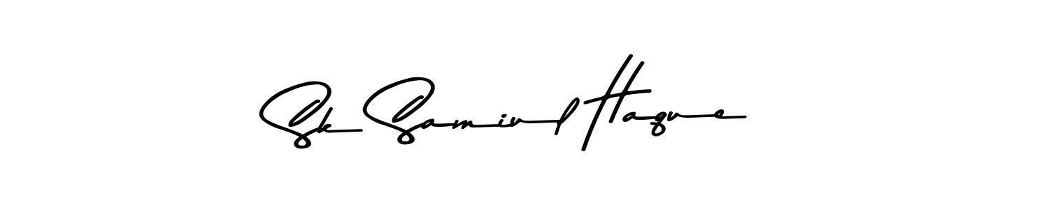 This is the best signature style for the Sk Samiul Haque name. Also you like these signature font (Asem Kandis PERSONAL USE). Mix name signature. Sk Samiul Haque signature style 9 images and pictures png
