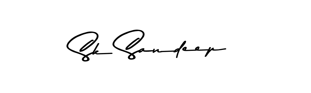 Make a beautiful signature design for name Sk Sandeep. With this signature (Asem Kandis PERSONAL USE) style, you can create a handwritten signature for free. Sk Sandeep signature style 9 images and pictures png