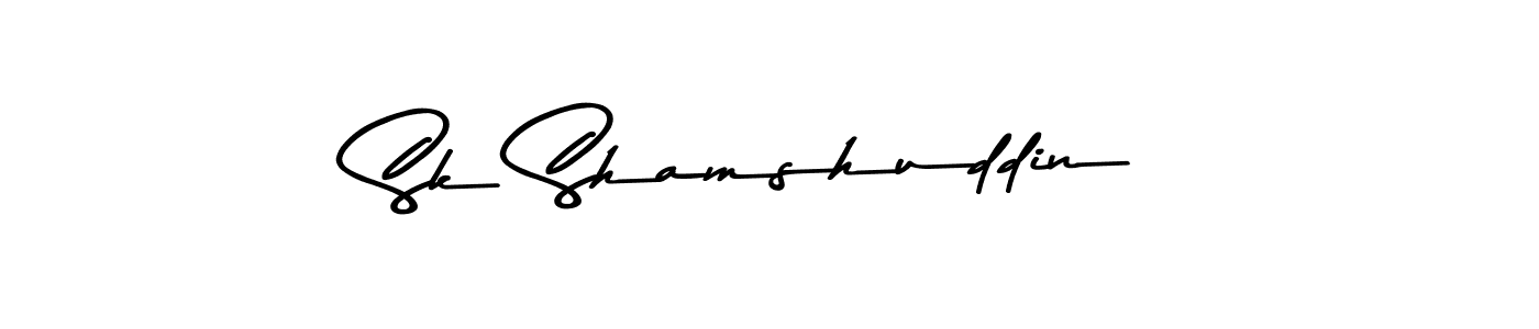 Make a beautiful signature design for name Sk Shamshuddin. With this signature (Asem Kandis PERSONAL USE) style, you can create a handwritten signature for free. Sk Shamshuddin signature style 9 images and pictures png