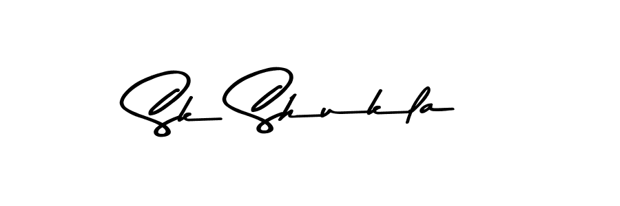 Sk Shukla stylish signature style. Best Handwritten Sign (Asem Kandis PERSONAL USE) for my name. Handwritten Signature Collection Ideas for my name Sk Shukla. Sk Shukla signature style 9 images and pictures png