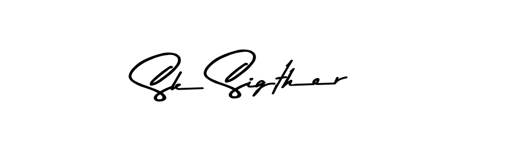 You should practise on your own different ways (Asem Kandis PERSONAL USE) to write your name (Sk Sigther) in signature. don't let someone else do it for you. Sk Sigther signature style 9 images and pictures png