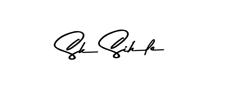 Make a beautiful signature design for name Sk Sihle. With this signature (Asem Kandis PERSONAL USE) style, you can create a handwritten signature for free. Sk Sihle signature style 9 images and pictures png