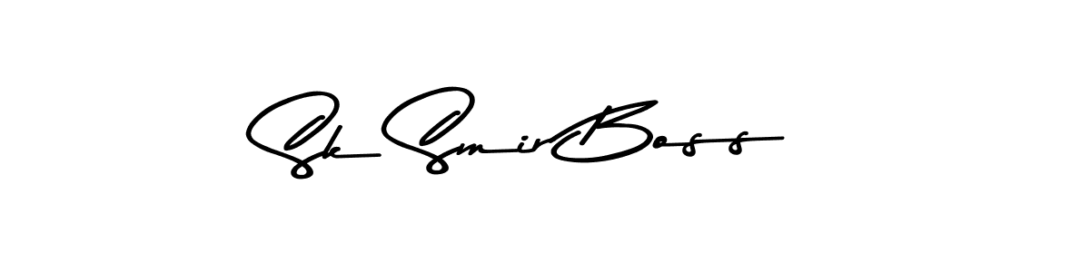 Make a beautiful signature design for name Sk Smir Boss. With this signature (Asem Kandis PERSONAL USE) style, you can create a handwritten signature for free. Sk Smir Boss signature style 9 images and pictures png