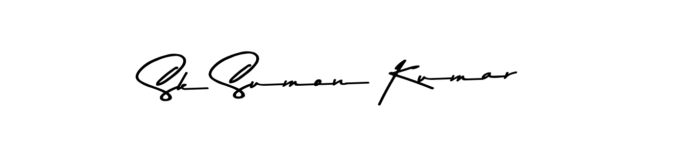 Make a beautiful signature design for name Sk Sumon Kumar. With this signature (Asem Kandis PERSONAL USE) style, you can create a handwritten signature for free. Sk Sumon Kumar signature style 9 images and pictures png