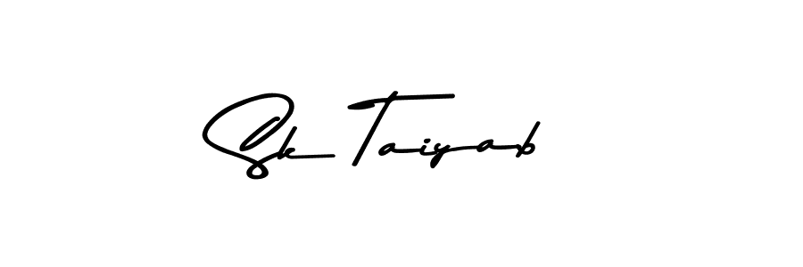 Make a beautiful signature design for name Sk Taiyab. With this signature (Asem Kandis PERSONAL USE) style, you can create a handwritten signature for free. Sk Taiyab signature style 9 images and pictures png