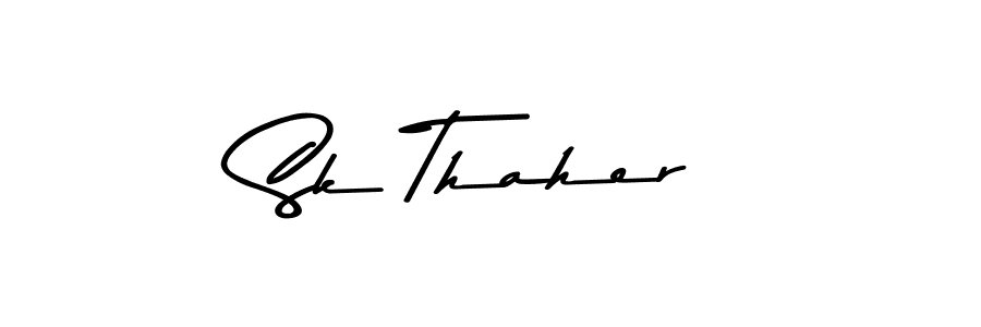 Design your own signature with our free online signature maker. With this signature software, you can create a handwritten (Asem Kandis PERSONAL USE) signature for name Sk Thaher. Sk Thaher signature style 9 images and pictures png