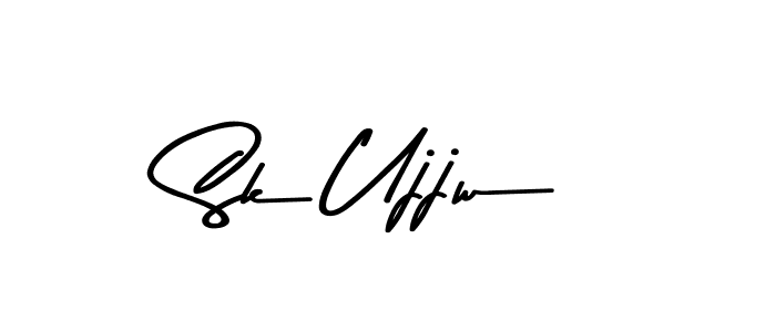 Create a beautiful signature design for name Sk Ujjw. With this signature (Asem Kandis PERSONAL USE) fonts, you can make a handwritten signature for free. Sk Ujjw signature style 9 images and pictures png