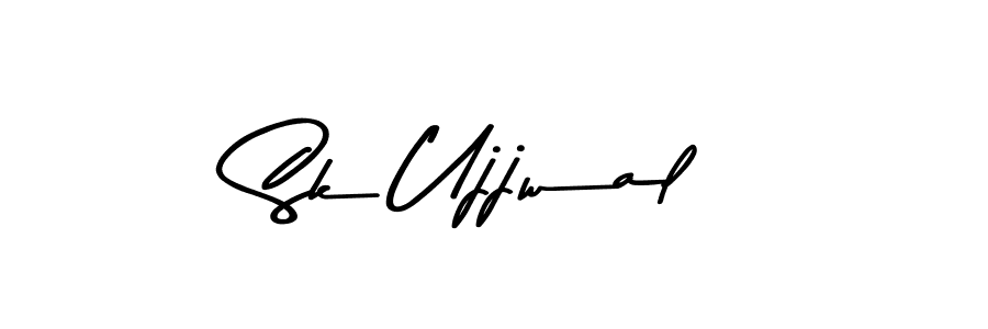 Create a beautiful signature design for name Sk Ujjwal. With this signature (Asem Kandis PERSONAL USE) fonts, you can make a handwritten signature for free. Sk Ujjwal signature style 9 images and pictures png