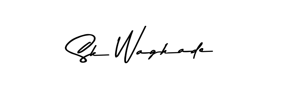 How to make Sk Waghade name signature. Use Asem Kandis PERSONAL USE style for creating short signs online. This is the latest handwritten sign. Sk Waghade signature style 9 images and pictures png