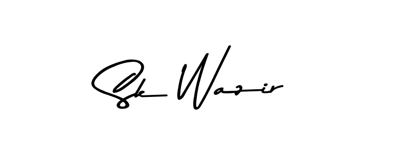 Sk Wazir stylish signature style. Best Handwritten Sign (Asem Kandis PERSONAL USE) for my name. Handwritten Signature Collection Ideas for my name Sk Wazir. Sk Wazir signature style 9 images and pictures png