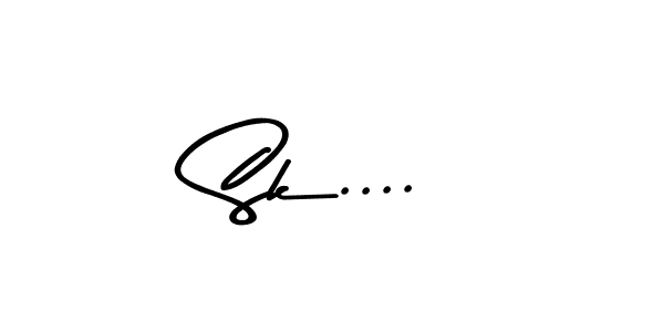 Design your own signature with our free online signature maker. With this signature software, you can create a handwritten (Asem Kandis PERSONAL USE) signature for name Sk..... Sk.... signature style 9 images and pictures png
