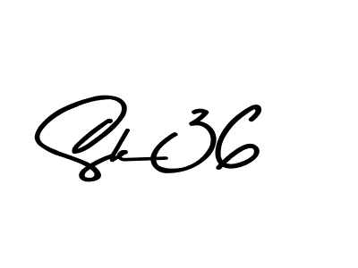 Design your own signature with our free online signature maker. With this signature software, you can create a handwritten (Asem Kandis PERSONAL USE) signature for name Sk36. Sk36 signature style 9 images and pictures png