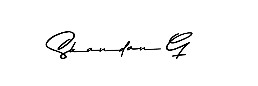 Also we have Skandan G name is the best signature style. Create professional handwritten signature collection using Asem Kandis PERSONAL USE autograph style. Skandan G signature style 9 images and pictures png