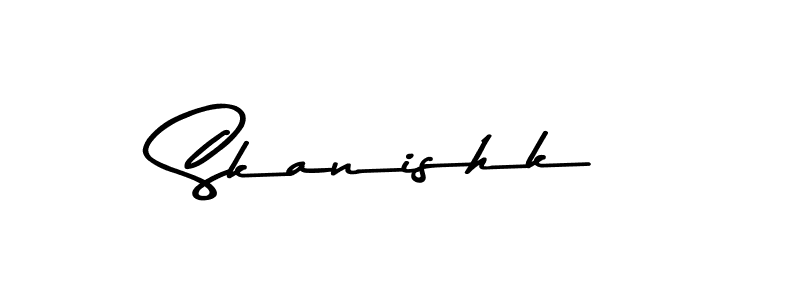 Use a signature maker to create a handwritten signature online. With this signature software, you can design (Asem Kandis PERSONAL USE) your own signature for name Skanishk. Skanishk signature style 9 images and pictures png