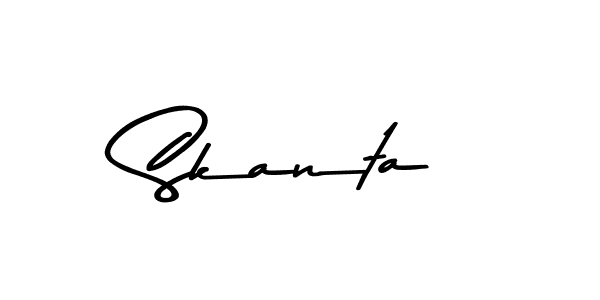You should practise on your own different ways (Asem Kandis PERSONAL USE) to write your name (Skanta) in signature. don't let someone else do it for you. Skanta signature style 9 images and pictures png