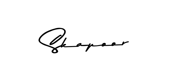 Create a beautiful signature design for name Skapoor. With this signature (Asem Kandis PERSONAL USE) fonts, you can make a handwritten signature for free. Skapoor signature style 9 images and pictures png