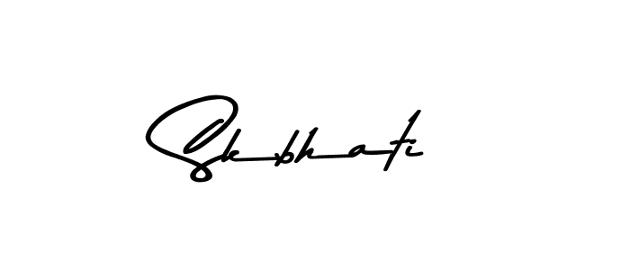 Design your own signature with our free online signature maker. With this signature software, you can create a handwritten (Asem Kandis PERSONAL USE) signature for name Skbhati. Skbhati signature style 9 images and pictures png