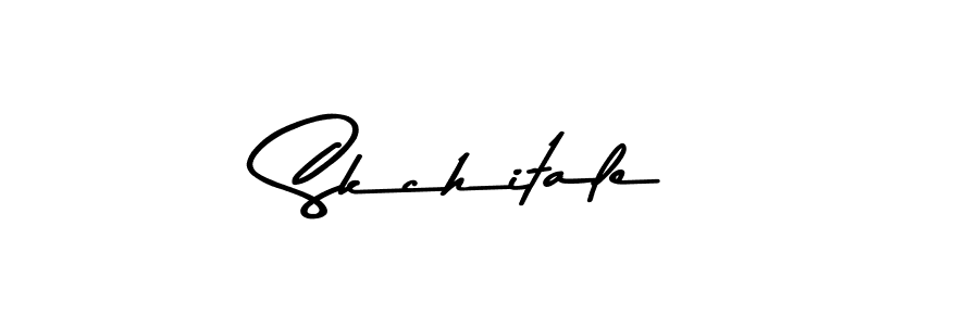 Create a beautiful signature design for name Skchitale. With this signature (Asem Kandis PERSONAL USE) fonts, you can make a handwritten signature for free. Skchitale signature style 9 images and pictures png