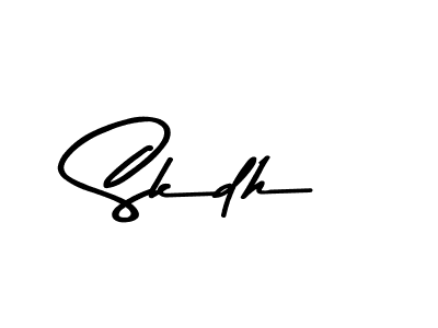How to make Skdh name signature. Use Asem Kandis PERSONAL USE style for creating short signs online. This is the latest handwritten sign. Skdh signature style 9 images and pictures png