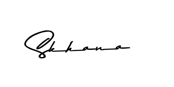 How to make Skhana name signature. Use Asem Kandis PERSONAL USE style for creating short signs online. This is the latest handwritten sign. Skhana signature style 9 images and pictures png