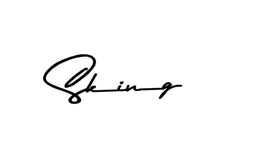 You should practise on your own different ways (Asem Kandis PERSONAL USE) to write your name (Sking) in signature. don't let someone else do it for you. Sking signature style 9 images and pictures png