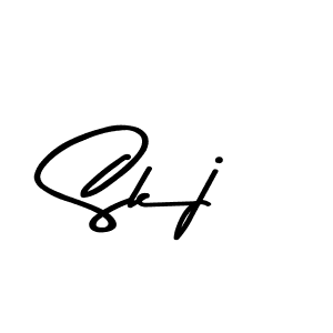 Use a signature maker to create a handwritten signature online. With this signature software, you can design (Asem Kandis PERSONAL USE) your own signature for name Skj. Skj signature style 9 images and pictures png